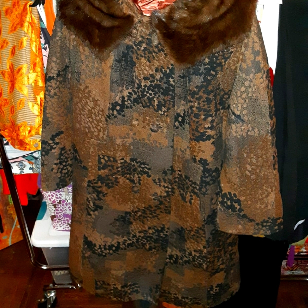 Vintage Fabulous wool and mink coat